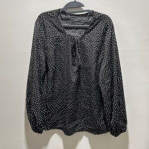 Black and White Polka Dot Blouse